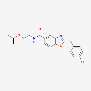 molecular formula C20H21ClN2O3 B5212525 2-(4-chlorobenzyl)-N-(2-isopropoxyethyl)-1,3-benzoxazole-5-carboxamide 
