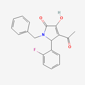 molecular formula C19H16FNO3 B5212550 4-acetyl-1-benzyl-5-(2-fluorophenyl)-3-hydroxy-1,5-dihydro-2H-pyrrol-2-one 