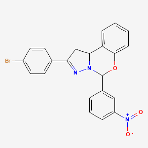 molecular formula C22H16BrN3O3 B5212566 2-(4-bromophenyl)-5-(3-nitrophenyl)-1,10b-dihydropyrazolo[1,5-c][1,3]benzoxazine 