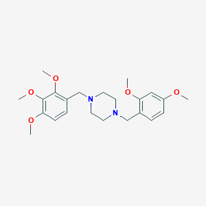 molecular formula C23H32N2O5 B5212574 1-(2,4-dimethoxybenzyl)-4-(2,3,4-trimethoxybenzyl)piperazine 