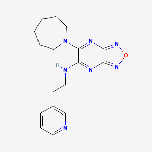molecular formula C17H21N7O B5212580 6-(1-azepanyl)-N-[2-(3-pyridinyl)ethyl][1,2,5]oxadiazolo[3,4-b]pyrazin-5-amine 