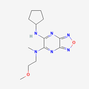 molecular formula C13H20N6O2 B5212633 N'-cyclopentyl-N-(2-methoxyethyl)-N-methyl[1,2,5]oxadiazolo[3,4-b]pyrazine-5,6-diamine 