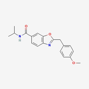 molecular formula C19H20N2O3 B5212638 N-isopropyl-2-(4-methoxybenzyl)-1,3-benzoxazole-6-carboxamide 