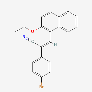 molecular formula C21H16BrNO B5212651 2-(4-bromophenyl)-3-(2-ethoxy-1-naphthyl)acrylonitrile 