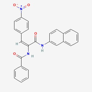 molecular formula C26H19N3O4 B5212702 N-[1-[(2-naphthylamino)carbonyl]-2-(4-nitrophenyl)vinyl]benzamide 