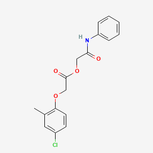 molecular formula C17H16ClNO4 B5212732 2-anilino-2-oxoethyl (4-chloro-2-methylphenoxy)acetate 