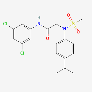 molecular formula C18H20Cl2N2O3S B5212734 N~1~-(3,5-dichlorophenyl)-N~2~-(4-isopropylphenyl)-N~2~-(methylsulfonyl)glycinamide 