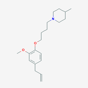 molecular formula C20H31NO2 B5212738 1-[4-(4-allyl-2-methoxyphenoxy)butyl]-4-methylpiperidine 