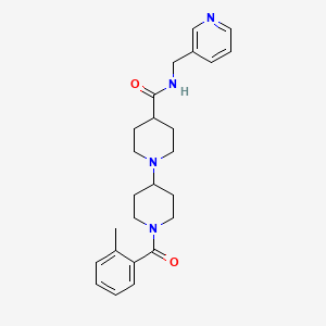 molecular formula C25H32N4O2 B5212746 1'-(2-methylbenzoyl)-N-(3-pyridinylmethyl)-1,4'-bipiperidine-4-carboxamide 