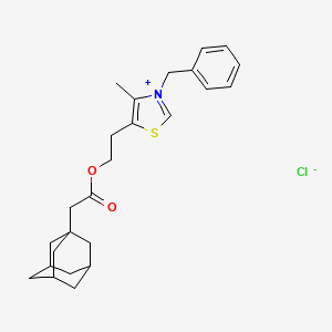 molecular formula C25H32ClNO2S B5212756 5-{2-[(1-adamantylacetyl)oxy]ethyl}-3-benzyl-4-methyl-1,3-thiazol-3-ium chloride 