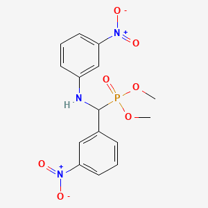 molecular formula C15H16N3O7P B5212760 dimethyl {(3-nitrophenyl)[(3-nitrophenyl)amino]methyl}phosphonate 