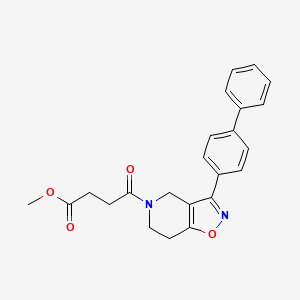 molecular formula C23H22N2O4 B5212781 methyl 4-[3-(4-biphenylyl)-6,7-dihydroisoxazolo[4,5-c]pyridin-5(4H)-yl]-4-oxobutanoate 