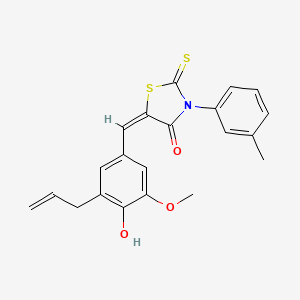 molecular formula C21H19NO3S2 B5212799 5-(3-allyl-4-hydroxy-5-methoxybenzylidene)-3-(3-methylphenyl)-2-thioxo-1,3-thiazolidin-4-one 