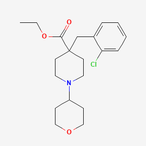 molecular formula C20H28ClNO3 B5212802 ethyl 4-(2-chlorobenzyl)-1-(tetrahydro-2H-pyran-4-yl)-4-piperidinecarboxylate 