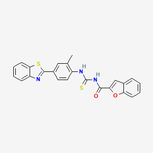 molecular formula C24H17N3O2S2 B5212804 N-({[4-(1,3-benzothiazol-2-yl)-2-methylphenyl]amino}carbonothioyl)-1-benzofuran-2-carboxamide 