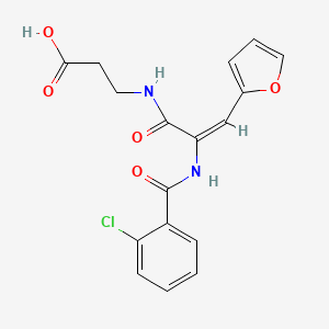 molecular formula C17H15ClN2O5 B5212815 N-[2-[(2-chlorobenzoyl)amino]-3-(2-furyl)acryloyl]-beta-alanine 