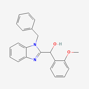 molecular formula C22H20N2O2 B5212844 (1-benzyl-1H-benzimidazol-2-yl)(2-methoxyphenyl)methanol 
