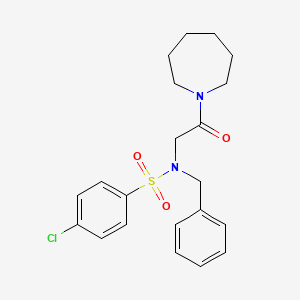 molecular formula C21H25ClN2O3S B5212918 N-[2-(1-azepanyl)-2-oxoethyl]-N-benzyl-4-chlorobenzenesulfonamide 