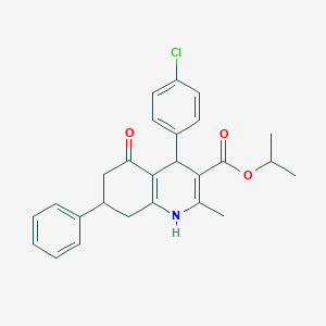 molecular formula C26H26ClNO3 B5213004 isopropyl 4-(4-chlorophenyl)-2-methyl-5-oxo-7-phenyl-1,4,5,6,7,8-hexahydro-3-quinolinecarboxylate CAS No. 5717-23-7