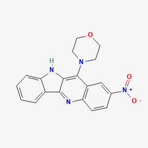 molecular formula C19H16N4O3 B5213027 11-(4-morpholinyl)-2-nitro-10H-indolo[3,2-b]quinoline 