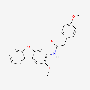 molecular formula C22H19NO4 B5213032 N-(2-methoxydibenzo[b,d]furan-3-yl)-2-(4-methoxyphenyl)acetamide 