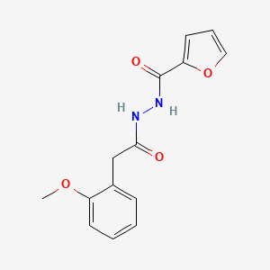 molecular formula C14H14N2O4 B5213055 N'-[2-(2-methoxyphenyl)acetyl]-2-furohydrazide 