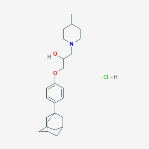 molecular formula C25H38ClNO2 B5213066 1-[4-(1-adamantyl)phenoxy]-3-(4-methyl-1-piperidinyl)-2-propanol hydrochloride 