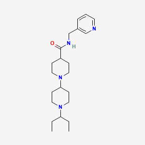 molecular formula C22H36N4O B5213088 1'-(1-ethylpropyl)-N-(3-pyridinylmethyl)-1,4'-bipiperidine-4-carboxamide 