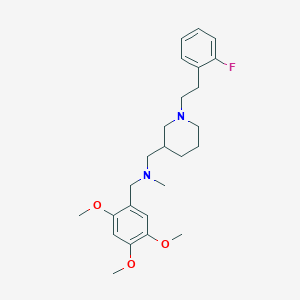 molecular formula C25H35FN2O3 B5213110 ({1-[2-(2-fluorophenyl)ethyl]-3-piperidinyl}methyl)methyl(2,4,5-trimethoxybenzyl)amine 