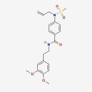 molecular formula C21H26N2O5S B5213115 4-[allyl(methylsulfonyl)amino]-N-[2-(3,4-dimethoxyphenyl)ethyl]benzamide 