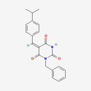 molecular formula C21H20N2O3 B5213135 1-benzyl-5-(4-isopropylbenzylidene)-2,4,6(1H,3H,5H)-pyrimidinetrione 
