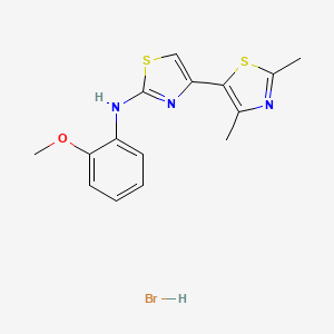 molecular formula C15H16BrN3OS2 B5213153 N-(2-methoxyphenyl)-2',4'-dimethyl-4,5'-bi-1,3-thiazol-2-amine hydrobromide 