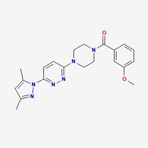 molecular formula C21H24N6O2 B5213167 3-(3,5-dimethyl-1H-pyrazol-1-yl)-6-[4-(3-methoxybenzoyl)-1-piperazinyl]pyridazine 