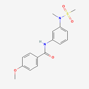 molecular formula C16H18N2O4S B5213181 4-methoxy-N-{3-[methyl(methylsulfonyl)amino]phenyl}benzamide 