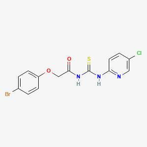 molecular formula C14H11BrClN3O2S B5213184 2-(4-bromophenoxy)-N-{[(5-chloro-2-pyridinyl)amino]carbonothioyl}acetamide 
