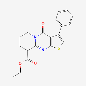 molecular formula C19H18N2O3S B5213229 ethyl 4-oxo-3-phenyl-6,7,8,9-tetrahydro-4H-pyrido[1,2-a]thieno[2,3-d]pyrimidine-9-carboxylate CAS No. 5310-86-1