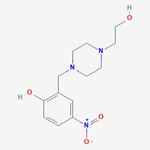 molecular formula C13H19N3O4 B5213233 2-{[4-(2-hydroxyethyl)-1-piperazinyl]methyl}-4-nitrophenol 