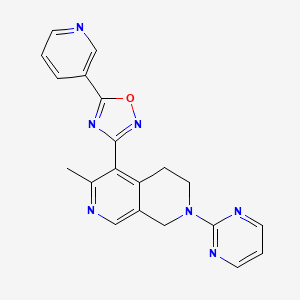 molecular formula C20H17N7O B5213259 6-methyl-5-[5-(3-pyridinyl)-1,2,4-oxadiazol-3-yl]-2-(2-pyrimidinyl)-1,2,3,4-tetrahydro-2,7-naphthyridine 