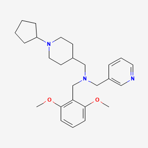 molecular formula C26H37N3O2 B5213284 1-(1-cyclopentyl-4-piperidinyl)-N-(2,6-dimethoxybenzyl)-N-(3-pyridinylmethyl)methanamine 