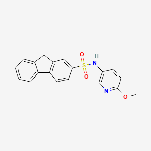 molecular formula C19H16N2O3S B5213291 N-(6-methoxy-3-pyridinyl)-9H-fluorene-2-sulfonamide 