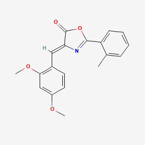 molecular formula C19H17NO4 B5213306 4-(2,4-dimethoxybenzylidene)-2-(2-methylphenyl)-1,3-oxazol-5(4H)-one 