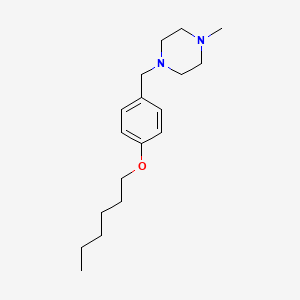 molecular formula C18H30N2O B5213319 1-[4-(hexyloxy)benzyl]-4-methylpiperazine 
