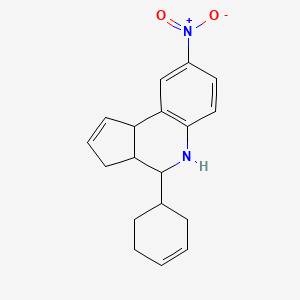 molecular formula C18H20N2O2 B5213340 4-(3-cyclohexen-1-yl)-8-nitro-3a,4,5,9b-tetrahydro-3H-cyclopenta[c]quinoline 