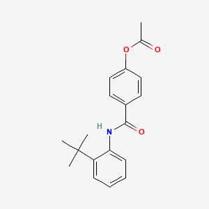 molecular formula C19H21NO3 B5213341 4-{[(2-tert-butylphenyl)amino]carbonyl}phenyl acetate 
