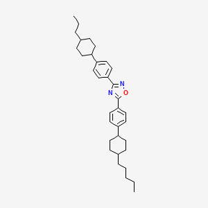 molecular formula C34H46N2O B5213353 5-[4-(4-pentylcyclohexyl)phenyl]-3-[4-(4-propylcyclohexyl)phenyl]-1,2,4-oxadiazole 