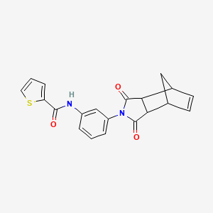molecular formula C20H16N2O3S B5213364 N-[3-(3,5-dioxo-4-azatricyclo[5.2.1.0~2,6~]dec-8-en-4-yl)phenyl]-2-thiophenecarboxamide 