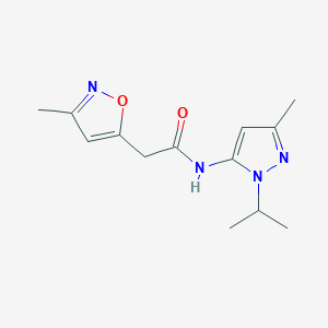 molecular formula C13H18N4O2 B5213379 N-(1-isopropyl-3-methyl-1H-pyrazol-5-yl)-2-(3-methyl-5-isoxazolyl)acetamide 