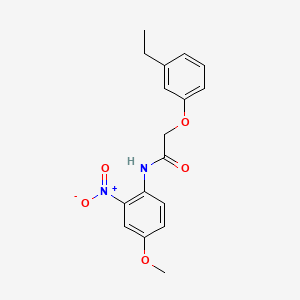 molecular formula C17H18N2O5 B5213383 2-(3-ethylphenoxy)-N-(4-methoxy-2-nitrophenyl)acetamide 