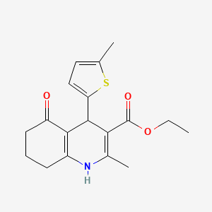 molecular formula C18H21NO3S B5213411 ethyl 2-methyl-4-(5-methyl-2-thienyl)-5-oxo-1,4,5,6,7,8-hexahydro-3-quinolinecarboxylate 