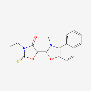 3-ethyl-5-(1-methylnaphtho[1,2-d][1,3]oxazol-2(1H)-ylidene)-2-thioxo-1,3-oxazolidin-4-one